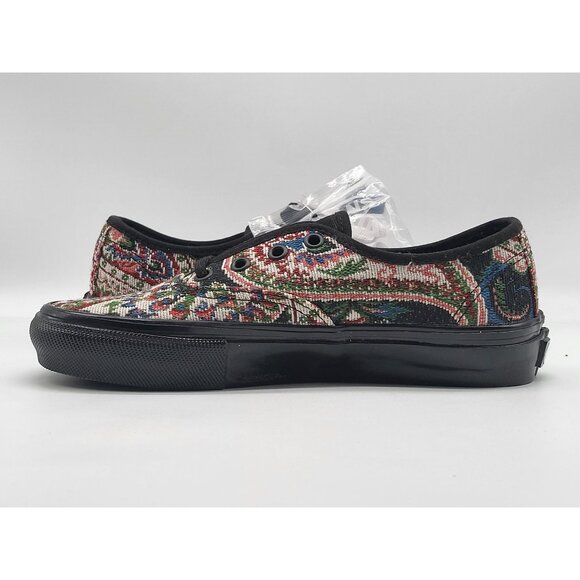 Vans Skate Authentic‎ Paisley Tapestry Mens Black Shoes Size 5 - Picture 3 of 8